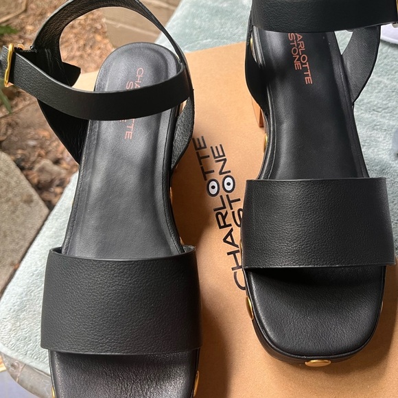 Charlotte Stone Allie in Black with Gold Studs - Picture 2 of 7